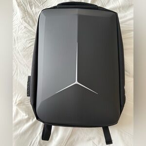 Black Travel Backpack with lock and USB portal.